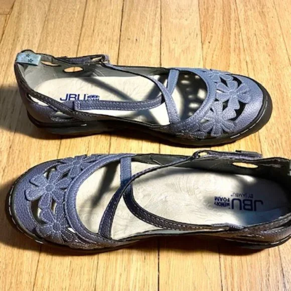 JBU By Jambu Blue Denim Wildflower Mary Jane Shoes - Size 9.5 - Picture 4 of 12